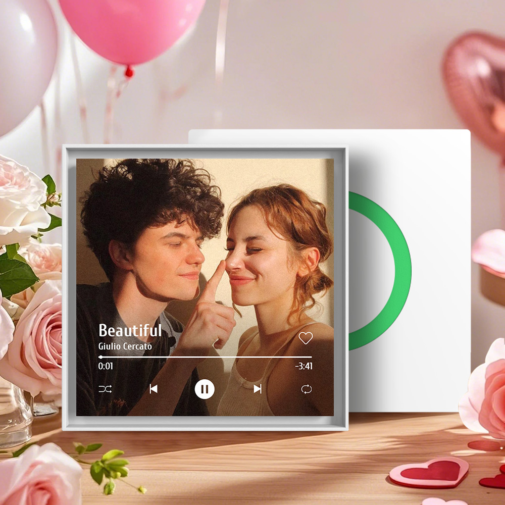 Aimant De Réfrigérateur Musical Personnalisé, Mise À Niveau 5.0, Peut Lire Des Chansons Et Ajuster Le Volume, Prend En Charge 1 À 6 Chansons, Cadeaux D'anniversaire