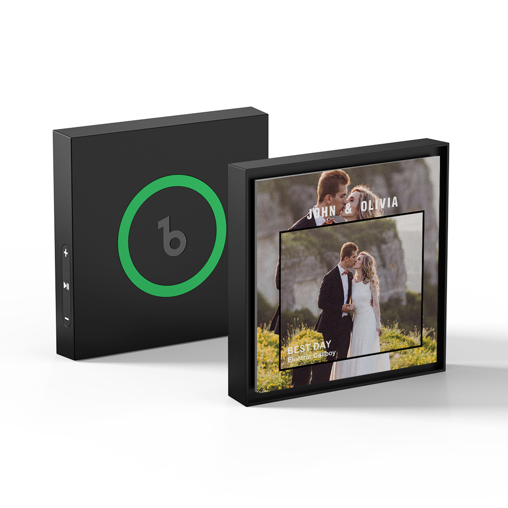 Aimant De Réfrigérateur Musical Personnalisé, Cadre Photo Personnalisé, Possibilité De Personnaliser 1 À 6 Cadres Et Chansons Pouvant Jouer De La Musique, Cadeaux De Mariage Pour Elle - Fridgebeatsfr
