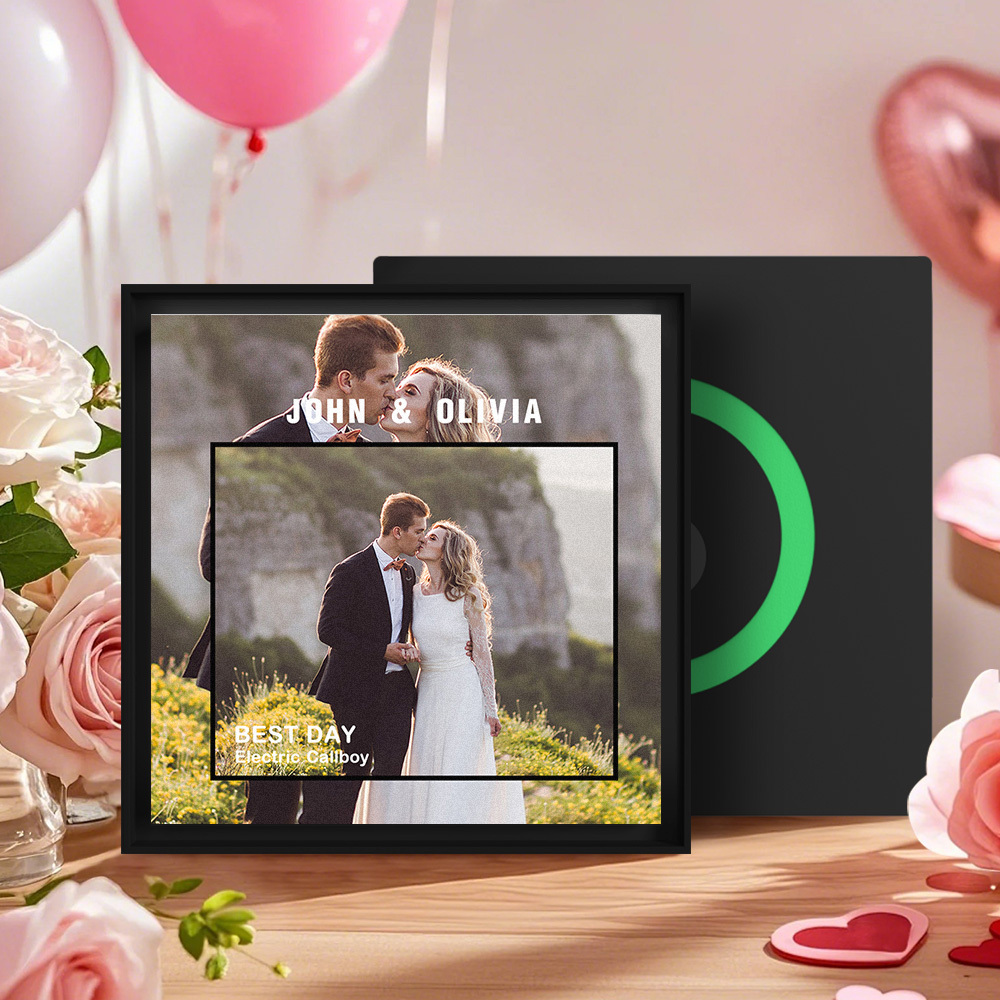 Aimant De Réfrigérateur Musical Personnalisé, Cadre Photo Personnalisé, Possibilité De Personnaliser 1 À 6 Cadres Et Chansons Pouvant Jouer De La Musique, Cadeaux De Mariage Pour Elle - Fridgebeatsfr