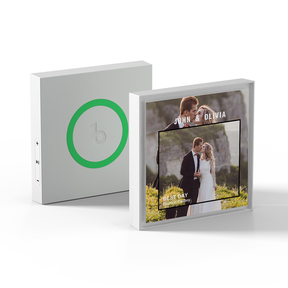 Aimant De Réfrigérateur Musical Personnalisé, Cadre Photo Personnalisé, Possibilité De Personnaliser 1 À 6 Cadres Et Chansons Pouvant Jouer De La Musique, Cadeaux De Mariage Pour Elle - Fridgebeatsfr