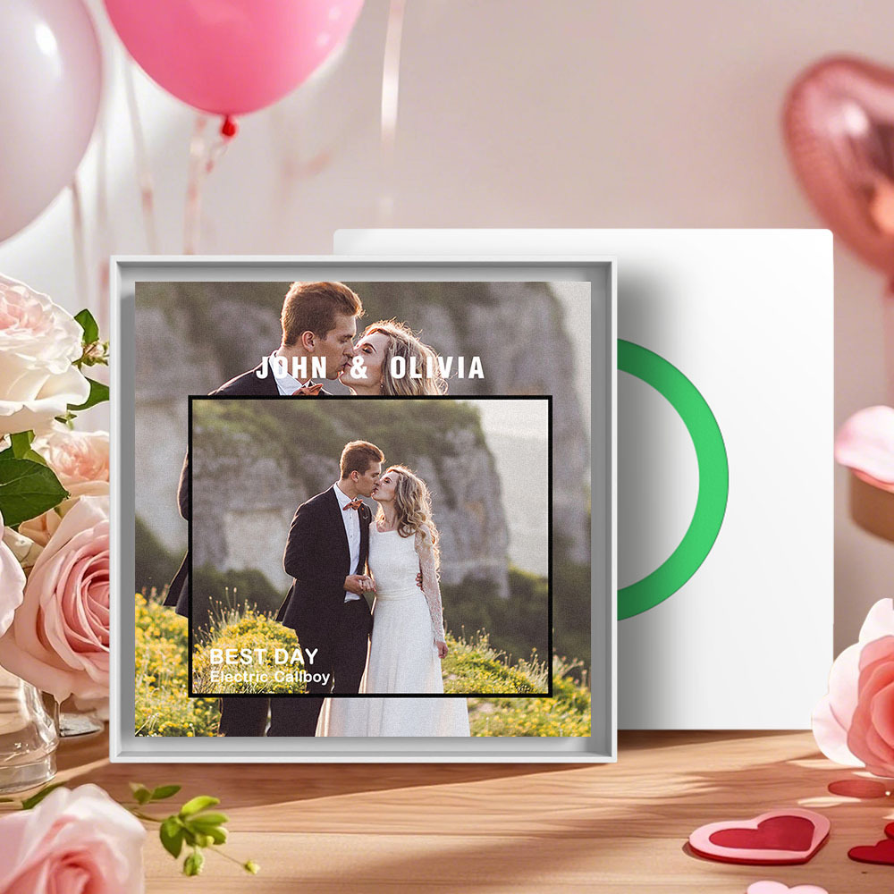 Aimant De Réfrigérateur Musical Personnalisé, Cadre Photo Personnalisé, Possibilité De Personnaliser 1 À 6 Cadres Et Chansons Pouvant Jouer De La Musique, Cadeaux De Mariage Pour Elle - Fridgebeatsfr