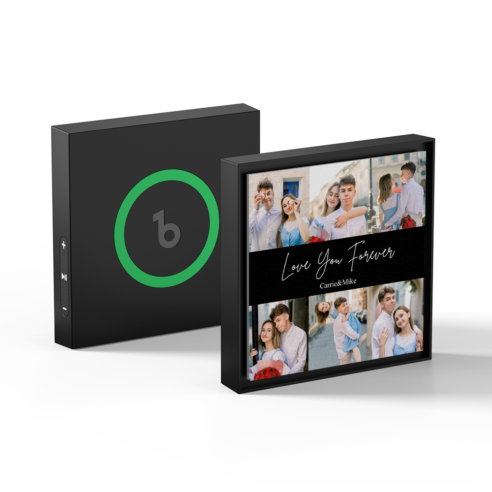 Aimant De Réfrigérateur Personnalisé Avec Musique Et Photos, Personnalisable Avec 1 À 6 Cadres Et Chansons - Fridgebeatsfr
