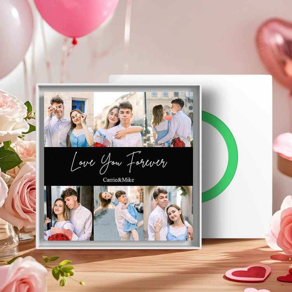 Aimant De Réfrigérateur Personnalisé Avec Musique Et Photos, Personnalisable Avec 1 À 6 Cadres Et Chansons - Fridgebeatsfr