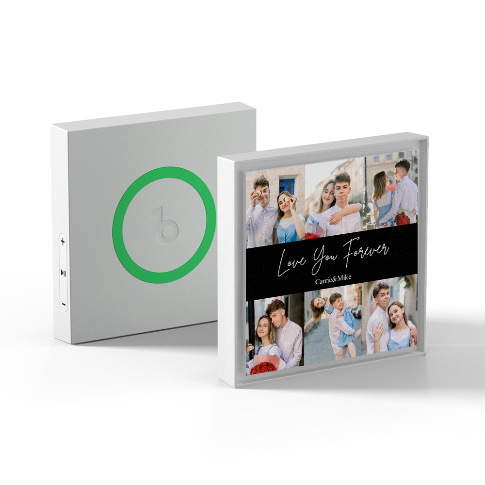 Aimant De Réfrigérateur Personnalisé Avec Musique Et Photos, Personnalisable Avec 1 À 6 Cadres Et Chansons - Fridgebeatsfr