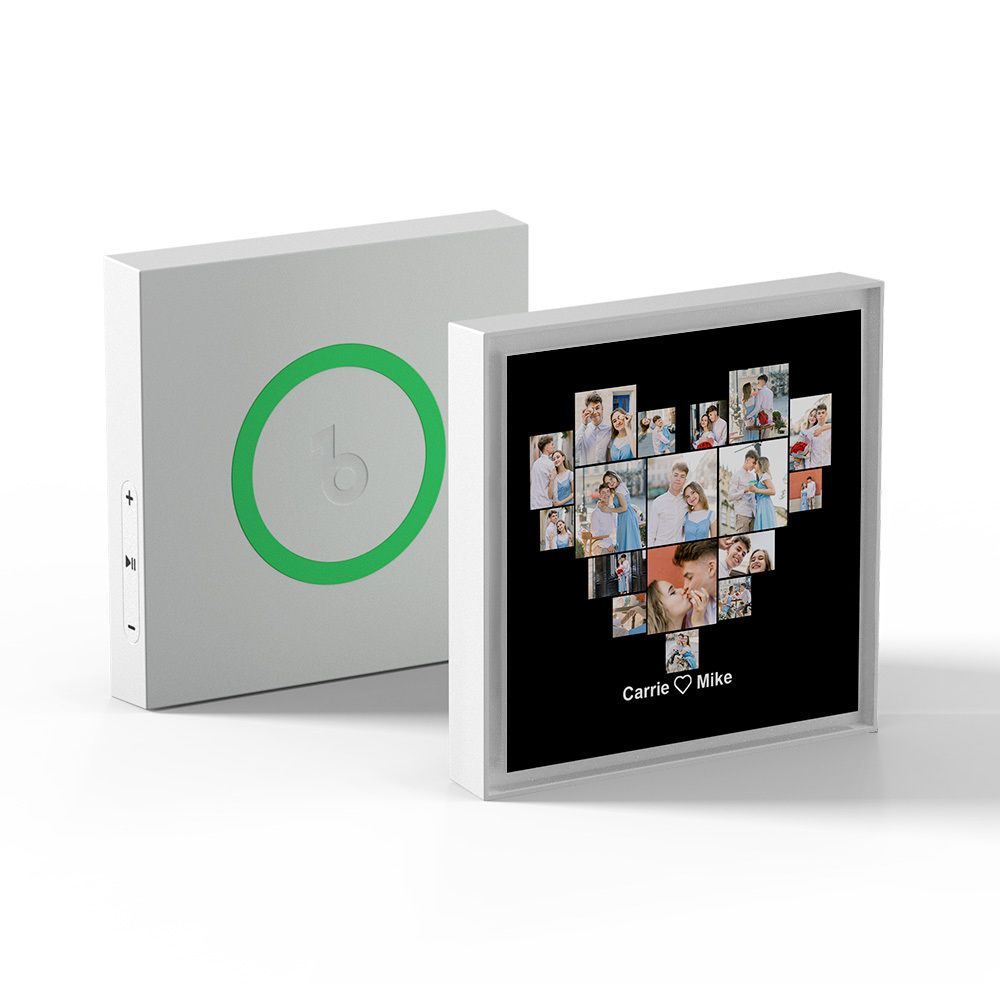Aimant De Réfrigérateur Personnalisé Avec Musique Et Photos, Personnalisable Avec 1 À 6 Cadres Et Chansons - Fridgebeatsfr