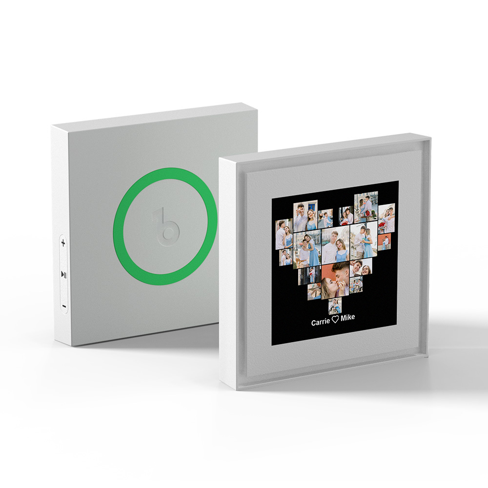 Aimant De Réfrigérateur Personnalisé Avec Musique Et Photos, Personnalisable Avec 1 À 6 Cadres Et Chansons - Fridgebeatsfr