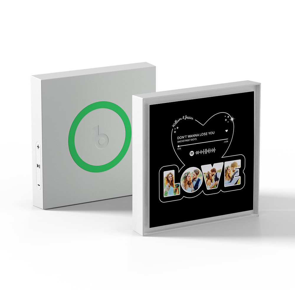 Aimant De Réfrigérateur Personnalisé Avec Musique Et Photos, Personnalisable Avec 1 À 6 Cadres Et Chansons - Fridgebeatsfr
