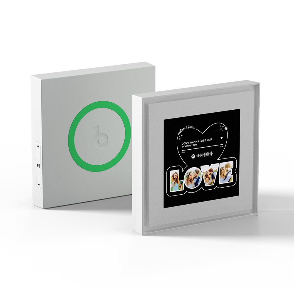 Aimant De Réfrigérateur Personnalisé Avec Musique Et Photos, Personnalisable Avec 1 À 6 Cadres Et Chansons - Fridgebeatsfr