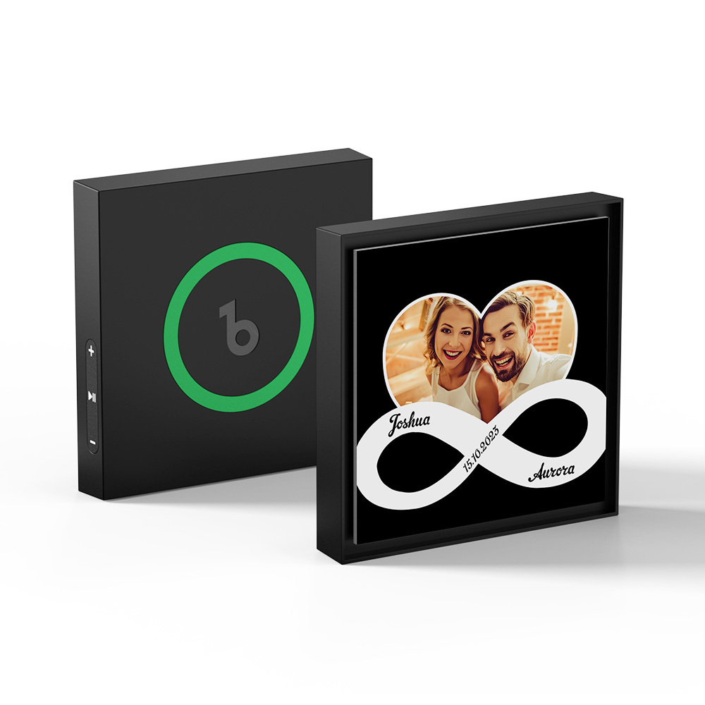 Aimant De Réfrigérateur Personnalisé Avec Musique Et Photo, Personnalisable Avec 1 À 6 Cadres, Illustrations Et Chansons, Symboles Infinis, Amour Infini - Fridgebeatsfr