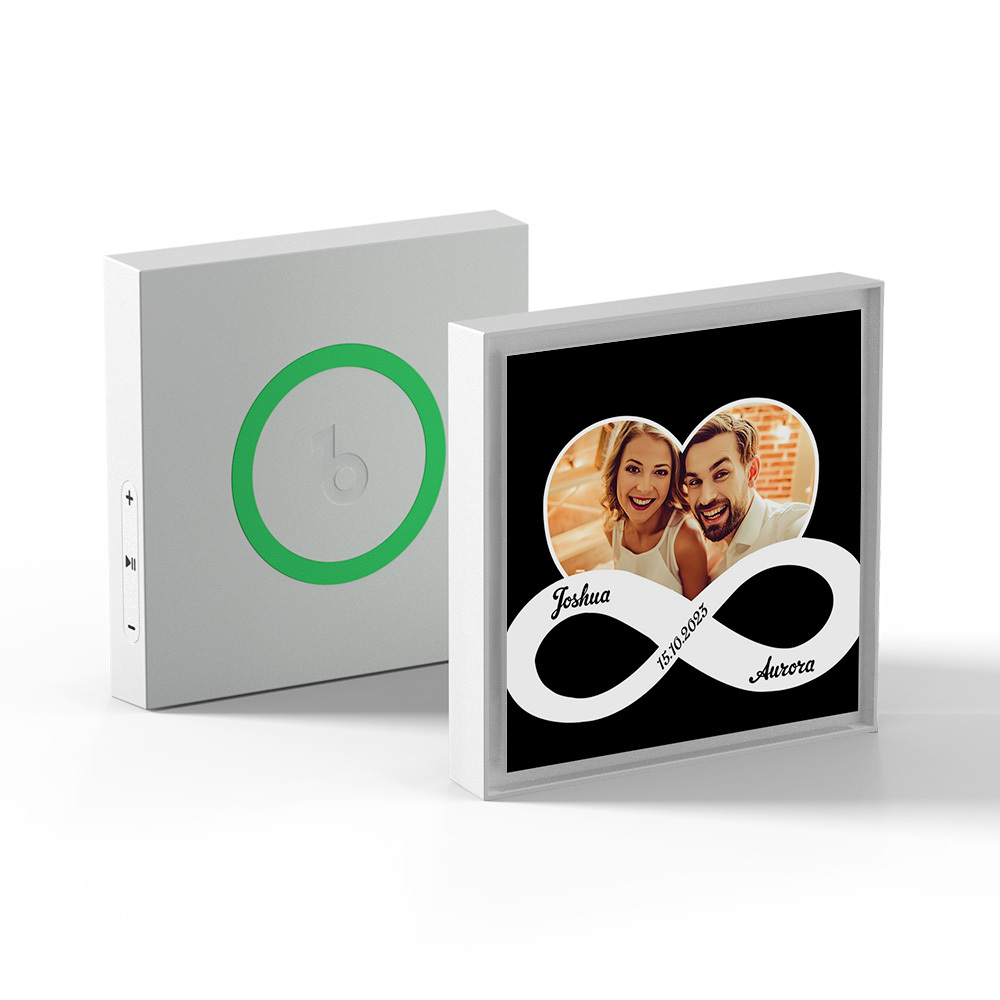 Aimant De Réfrigérateur Personnalisé Avec Musique Et Photo, Personnalisable Avec 1 À 6 Cadres, Illustrations Et Chansons, Symboles Infinis, Amour Infini - Fridgebeatsfr