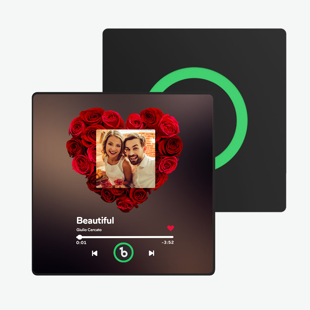 L'aimant De Réfrigérateur Personnalisé Avec Musique Et Photo Prend En Charge La Connectivité Bluetooth.