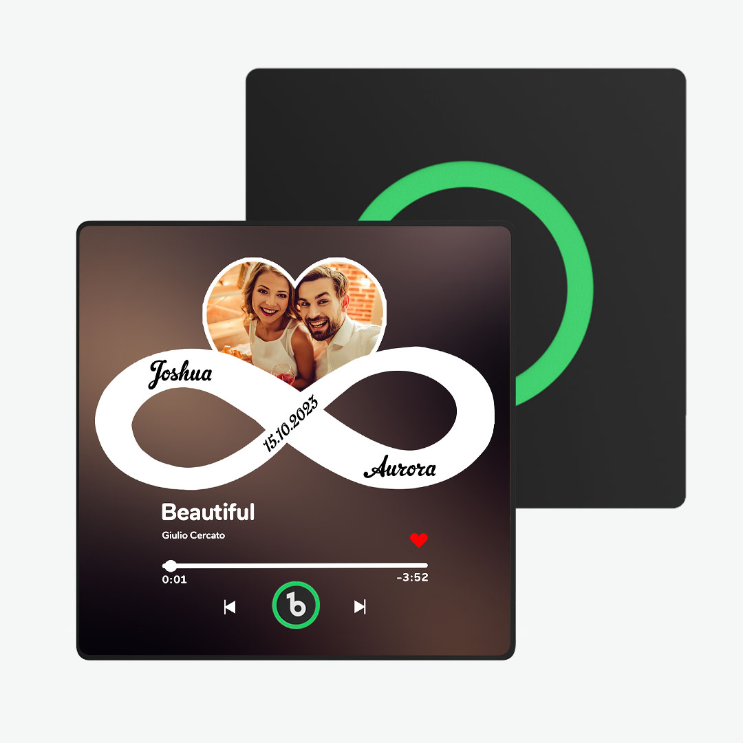 Musique Personnalisée. L'aimant De Réfrigérateur Photo Et Date Prend En Charge La Connectivité Bluetooth