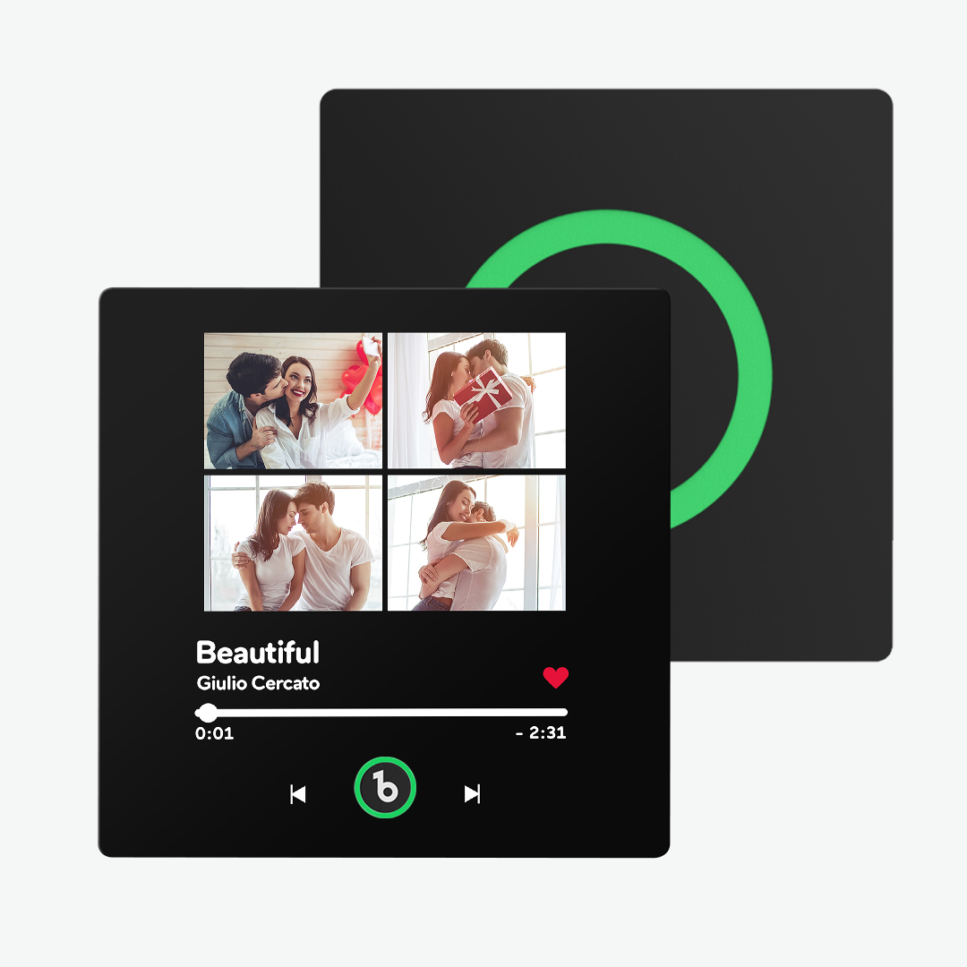 L'aimant De Réfrigérateur Personnalisé Avec Musique Et Photo Prend En Charge La Connectivité Bluetooth.