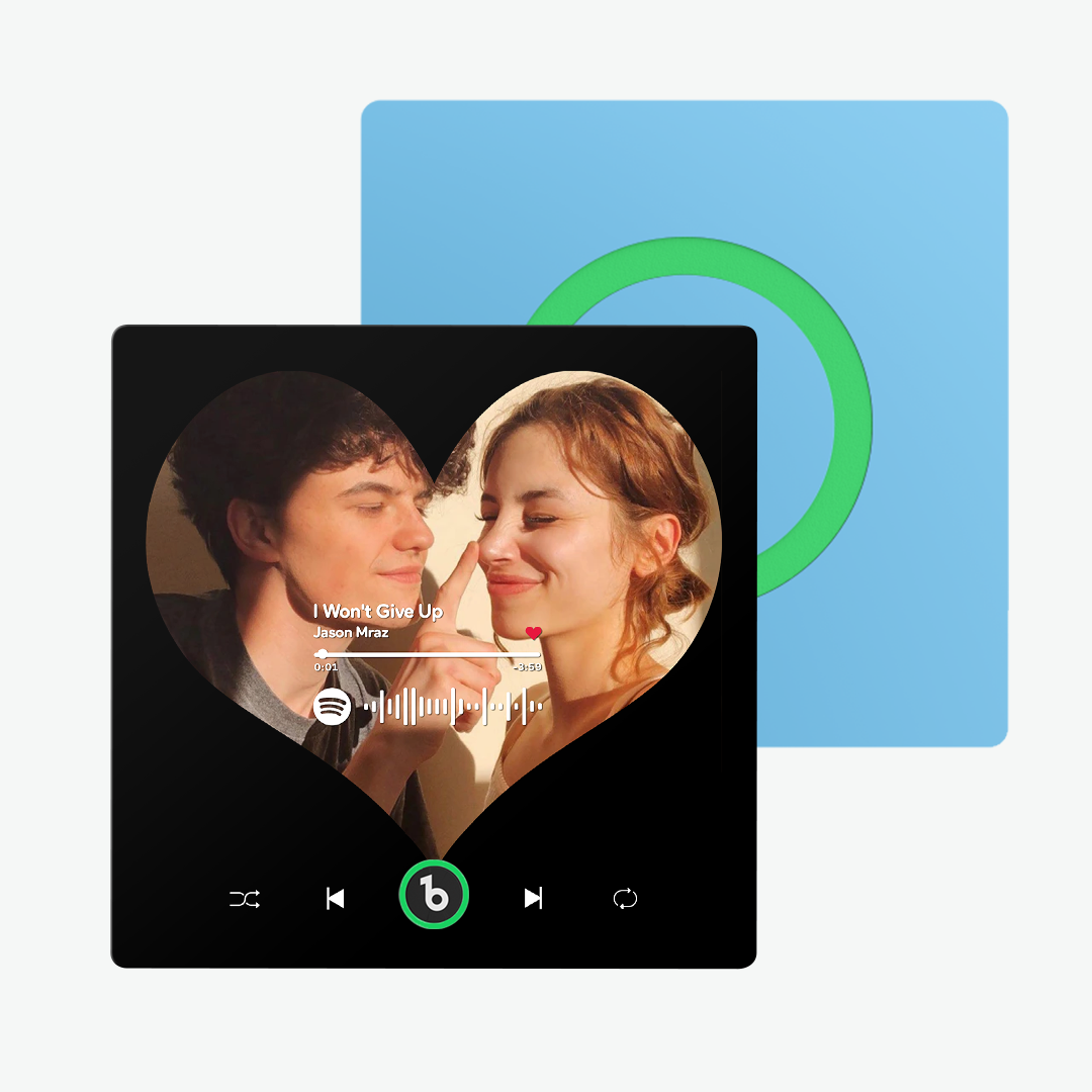 Aimant De Réfrigérateur Musical Personnalisé, Aimant De Réfrigérateur En Forme De Cœur Amélioré, Cadeaux Pour Couple - Fridgebeatsfr