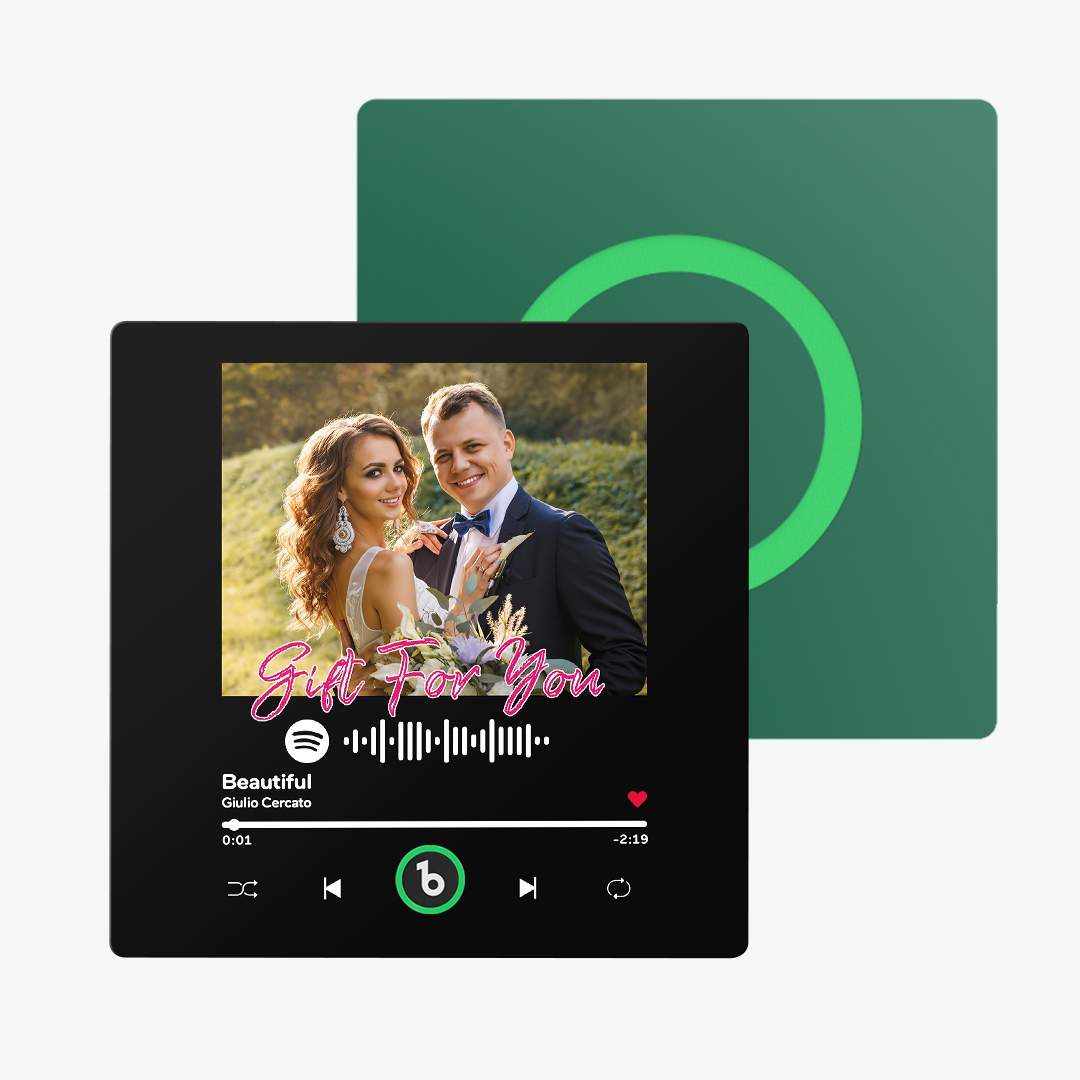 L'aimant De Réfrigérateur Spotify Music, Photo Et Texte Personnalisé Prend En Charge La Connectivité Bluetooth - Fridgebeatsfr