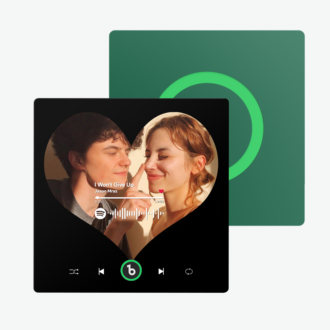 Aimant De Réfrigérateur Musical Personnalisé, Aimant De Réfrigérateur En Forme De Cœur Amélioré, Cadeaux Pour Couple - Fridgebeatsfr