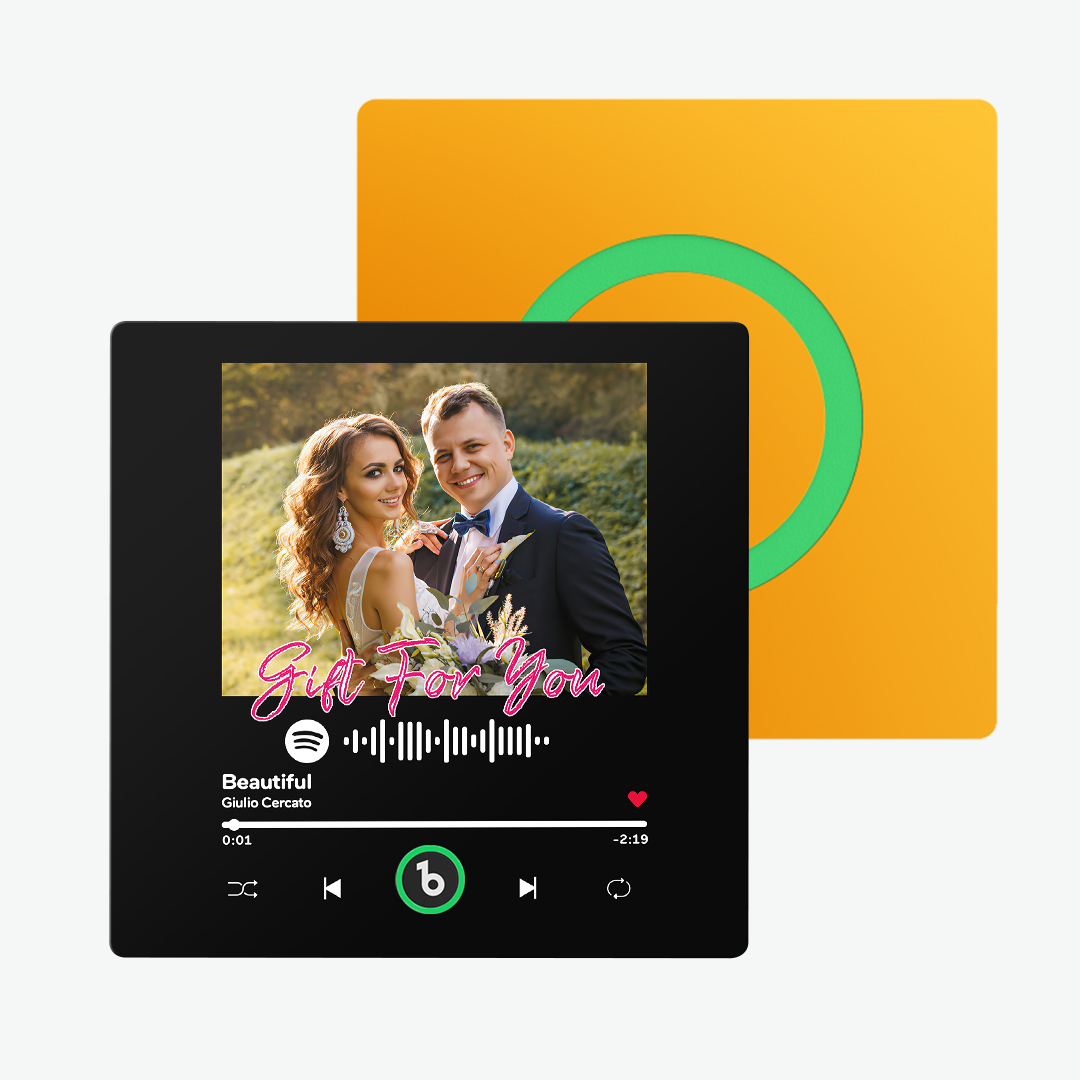 L'aimant De Réfrigérateur Spotify Music, Photo Et Texte Personnalisé Prend En Charge La Connectivité Bluetooth - Fridgebeatsfr