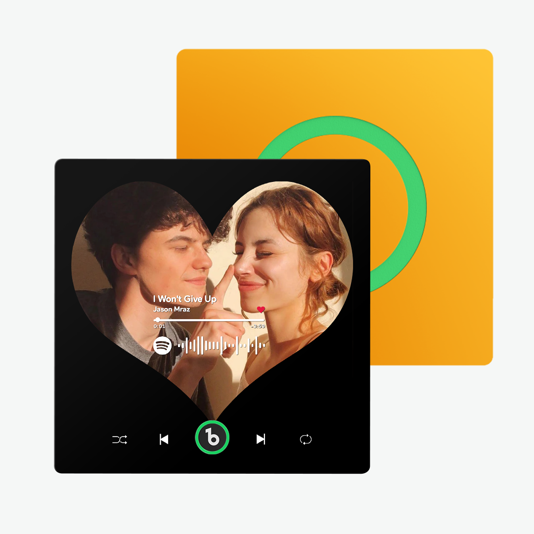 Aimant De Réfrigérateur Musical Personnalisé, Aimant De Réfrigérateur En Forme De Cœur Amélioré, Cadeaux Pour Couple - Fridgebeatsfr