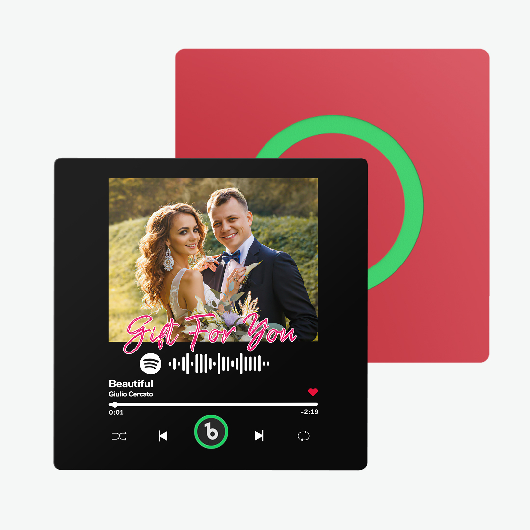 L'aimant De Réfrigérateur Spotify Music, Photo Et Texte Personnalisé Prend En Charge La Connectivité Bluetooth - Fridgebeatsfr