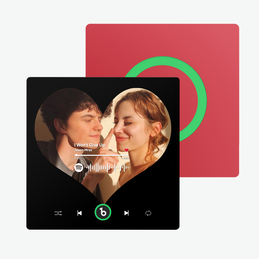 Aimant De Réfrigérateur Musical Personnalisé, Aimant De Réfrigérateur En Forme De Cœur Amélioré, Cadeaux Pour Couple - Fridgebeatsfr