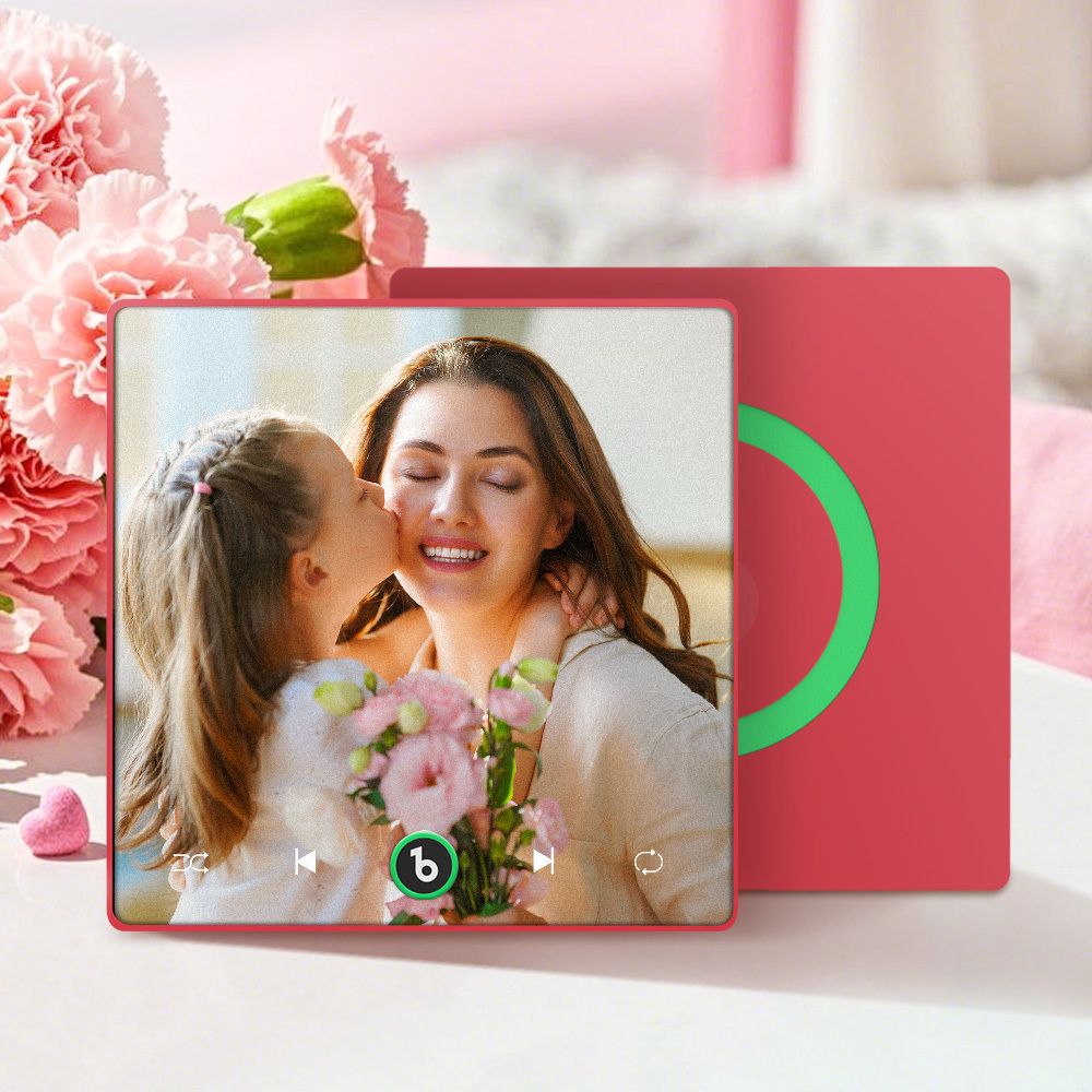 Aimant De Réfrigérateur Personnalisé Avec Musique Et Photo, Compatible Bluetooth, Cadeau Pour Couple, Aimant De Réfrigérateur Chantant, Cadeau Pour La Fête Des Mères - Fridgebeatsfr