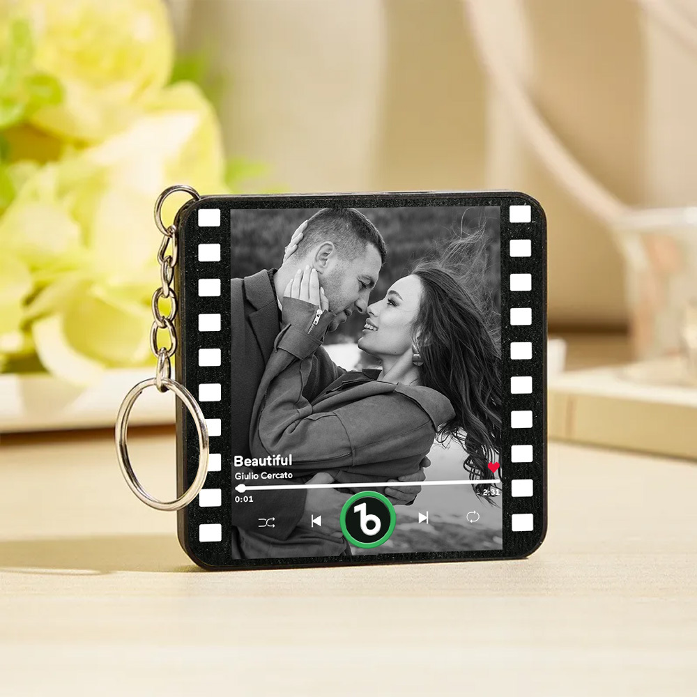 Porte-clés Magnétiques Personnalisés Pour Réfrigérateur, Mini-album De Films Vintage, Peut Diffuser Des Chansons, Cadeau Pour Couples - Fridgebeatsfr