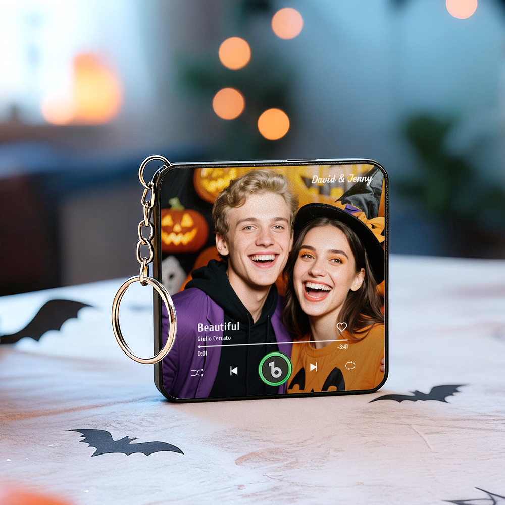 Porte-clés Magnétique Personnalisé Pour Réfrigérateur Avec Mini Album Musical, Autocollant Mural Pour Photo Musicale, Aimants Pour Chansons Pouvant Diffuser De La Musique, Cadeaux D'halloween - Fridgebeatsfr