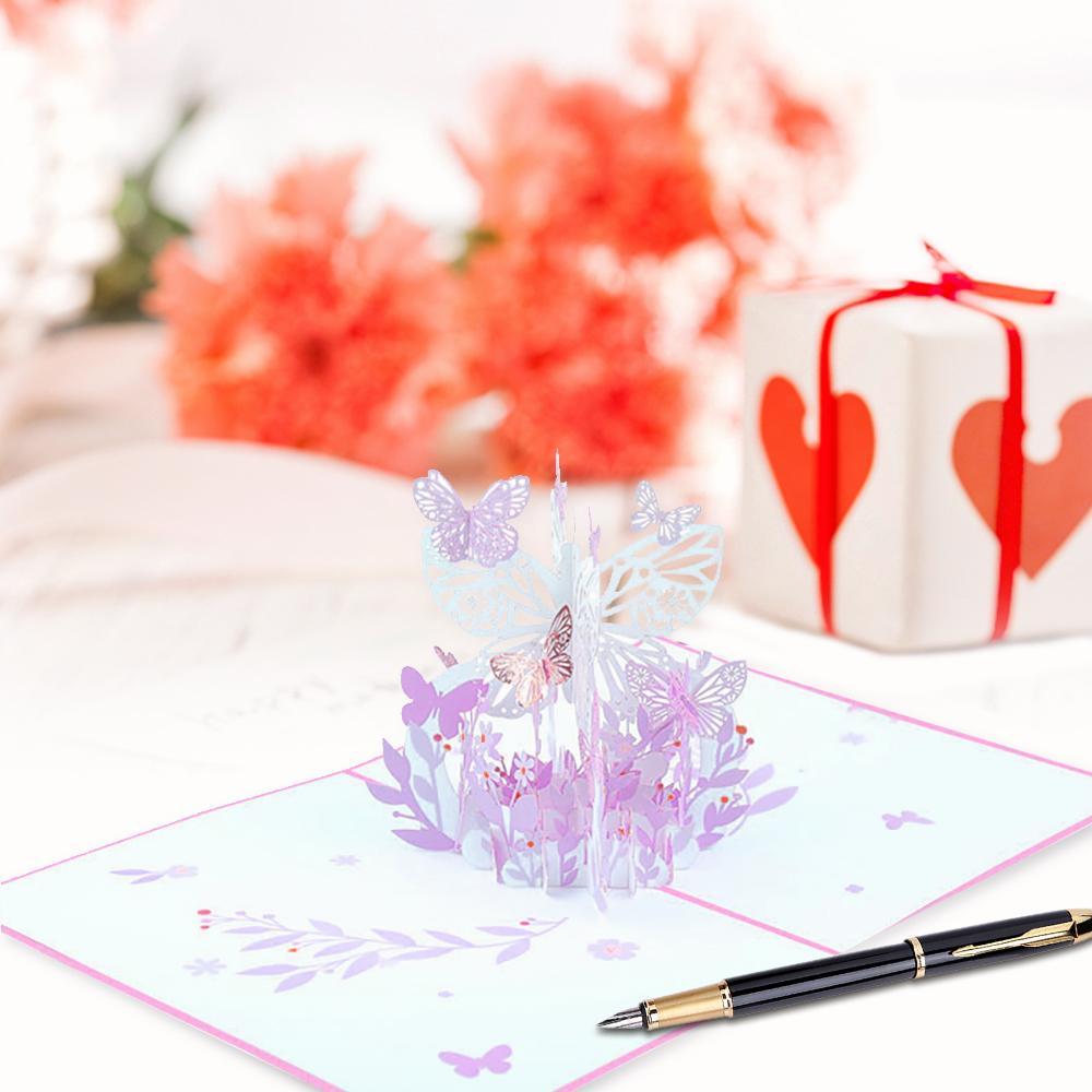 Cartes Pop-up De Saint-valentin, Cadeaux De Saint-valentin Pour Couple, Cœur Rose - Fridgebeatsfr