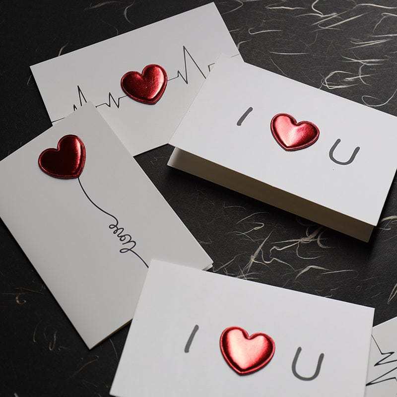 Carte De Voeux D'amour Carte Créative De Battement De Cœur En Trois Dimensions - Fridgebeatsfr
