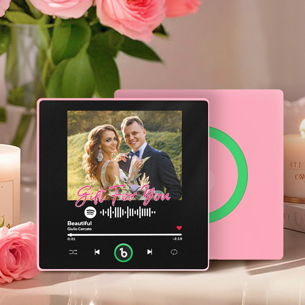 L'aimant De Réfrigérateur Personnalisé Spotify Music & Photo Prend En Charge La Connectivité Bluetooth, Cadeaux De La Saint-valentin - Fridgebeatsfr