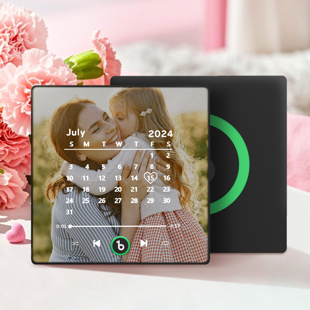 Aimant De Réfrigérateur Musical Personnalisé - Aimant De Réfrigérateur Avec Chanson Personnalisée Qui Joue De La Musique - Aimant D'halloween - Compatible Bluetooth - Calendrier - Cadeau Pour La Fête Des Mères