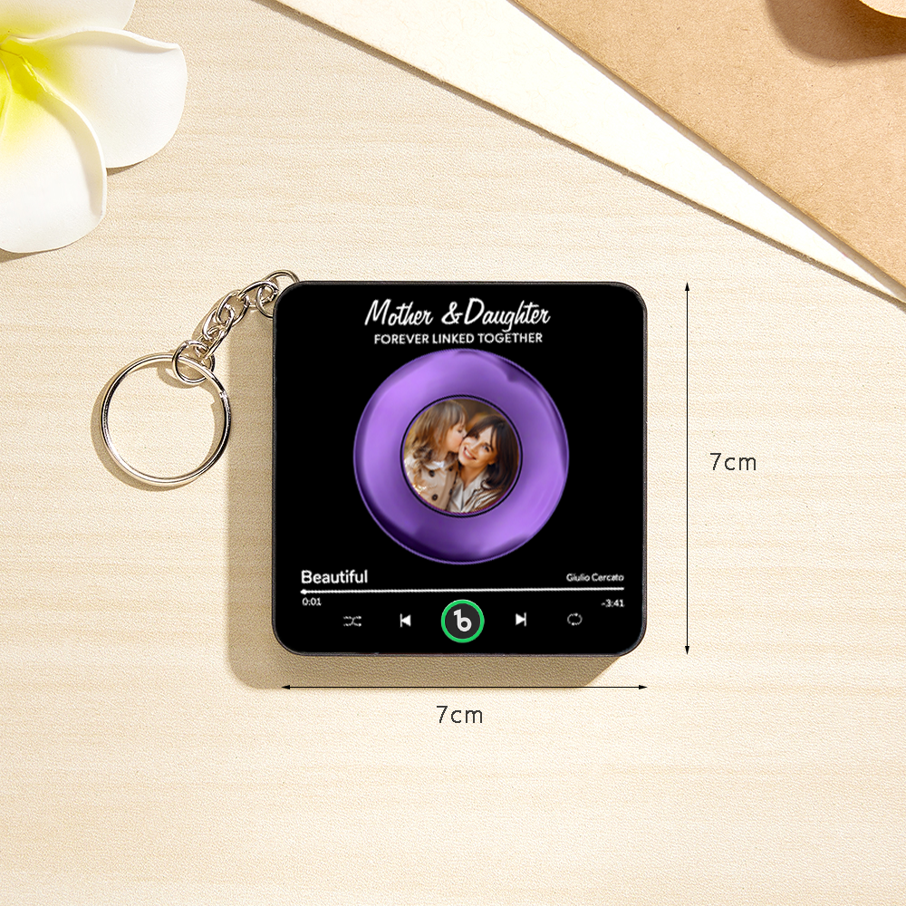 Porte-clés Magnétique Personnalisé En Vinyle Pour Réfrigérateur, Mini-musique, Cadeau Pour Maman - Fridgebeatsfr