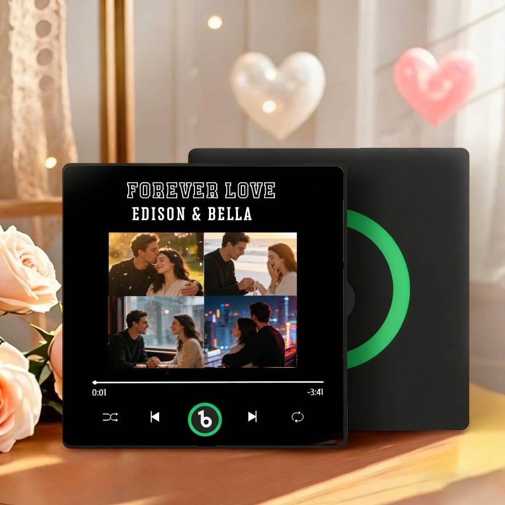 Aimant De Réfrigérateur Musical Personnalisé Avec 4 Photos - Cadeau Idéal Pour La Saint-valentin Ou Un Anniversaire. Idéal Pour Un Amoureux. - Fridgebeatsfr