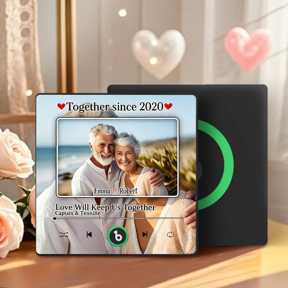 Aimant De Réfrigérateur Musical Personnalisé Avec Photo Et Chanson - Cadeau Idéal Pour La Saint-valentin Ou Un Anniversaire De Couple - Fridgebeatsfr