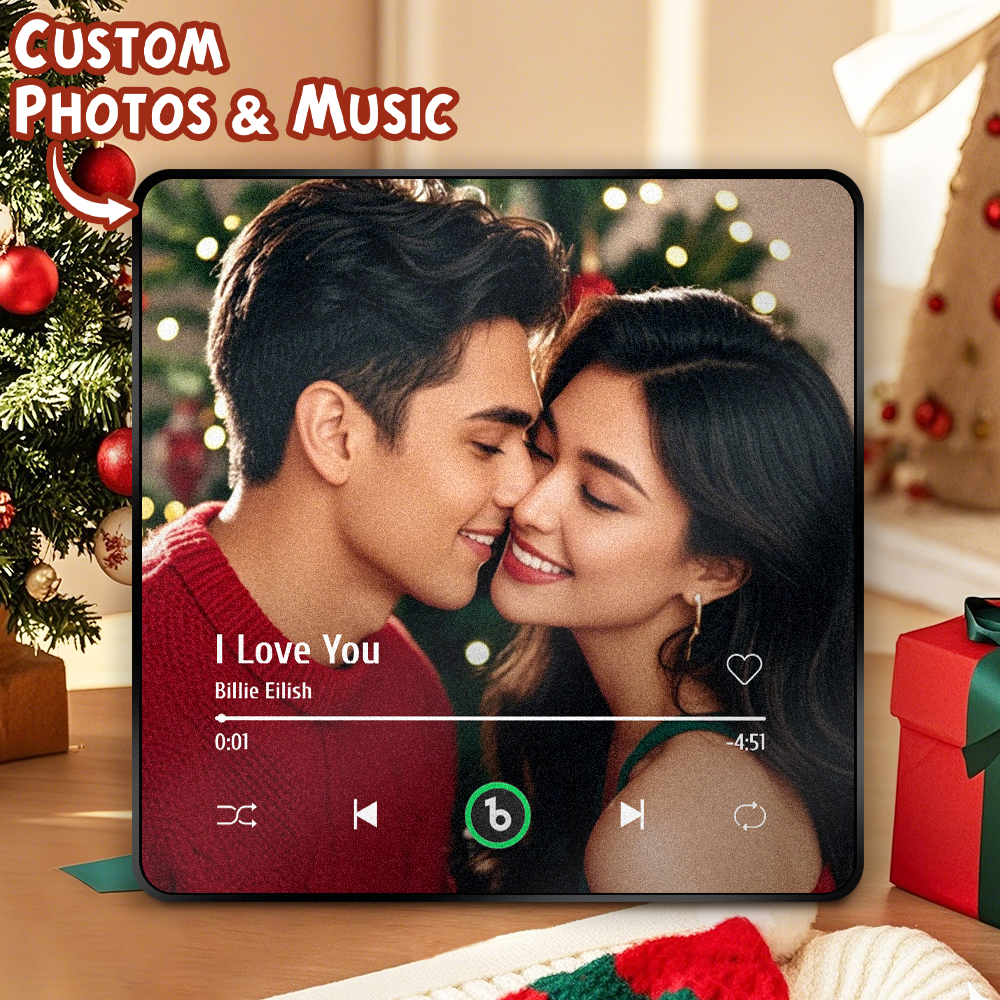 Custom Music And Photo Fridge Magnet Personalized Photo Magnets Christmas Gifts for Him