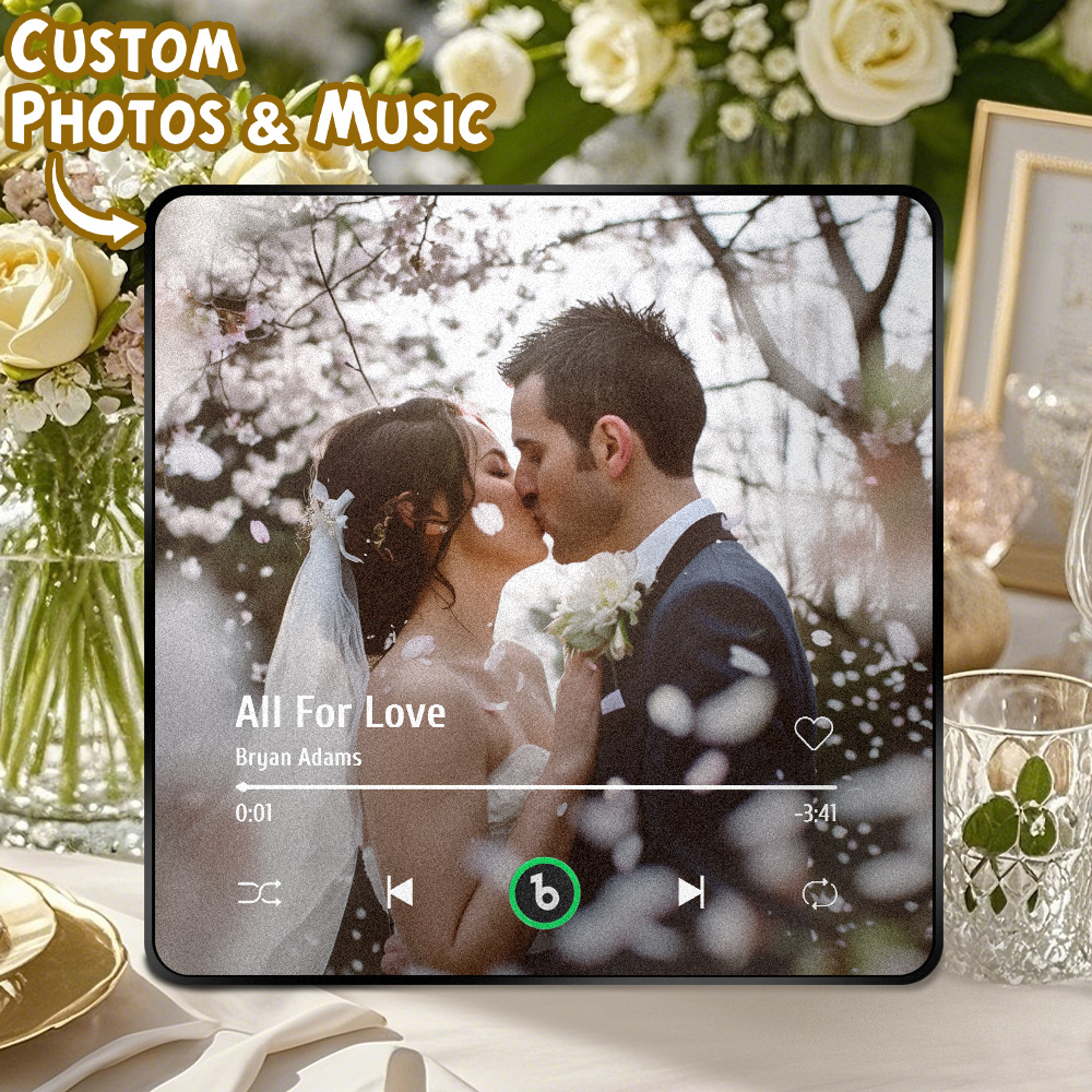 Custom Music And Photo Fridge Magnet Personalized Music Fridge Magnets Photo Magnets That Plays Music Wedding Gifts