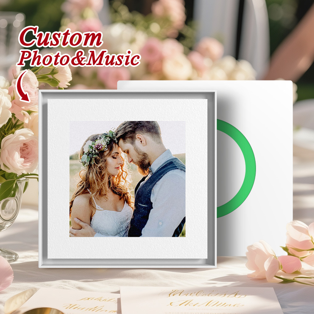 Custom Music & Photo Fridge Magnet Can Customize 1-6 Frame Art and Songs Personalized Photo Song That Can Play Music Wedding Gifts for Couple - Fridgebeatsca