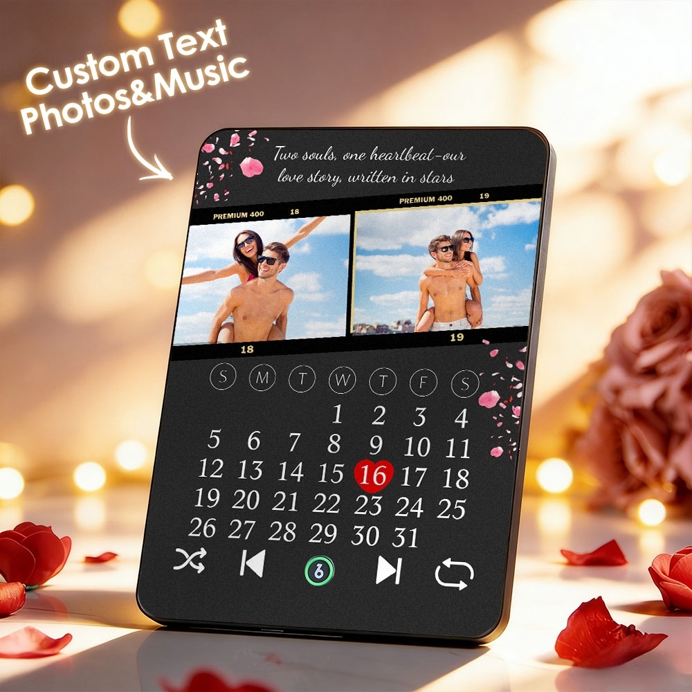 Custom Music Photo Plaques Personalized Music Plaque Can Play Songs Gift for Lover - Fridgebeatsca