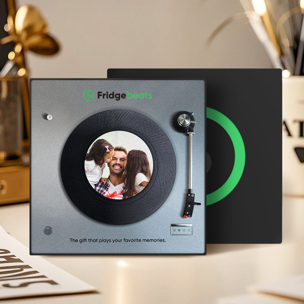 New 5.0 Upgrade Musical Fridge Magnet Fridge Beats Can Customize 1-6 Vinyl and Songs Gifts	 for Dad