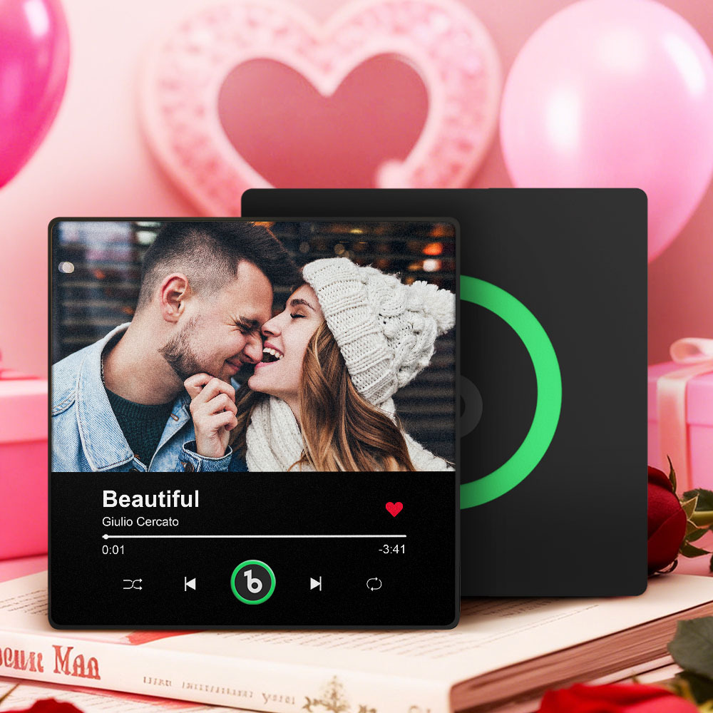 Personalized Photo Music Fridge Magnet Playable Song Keepsake Gift Valentine's Day Gift for Lover - Fridgebeatsca