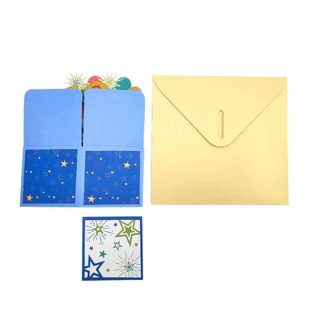 Blue Birthday Pop Up Box Card 40th Birthday 3D Pop Up Greeting Card - GiftLab