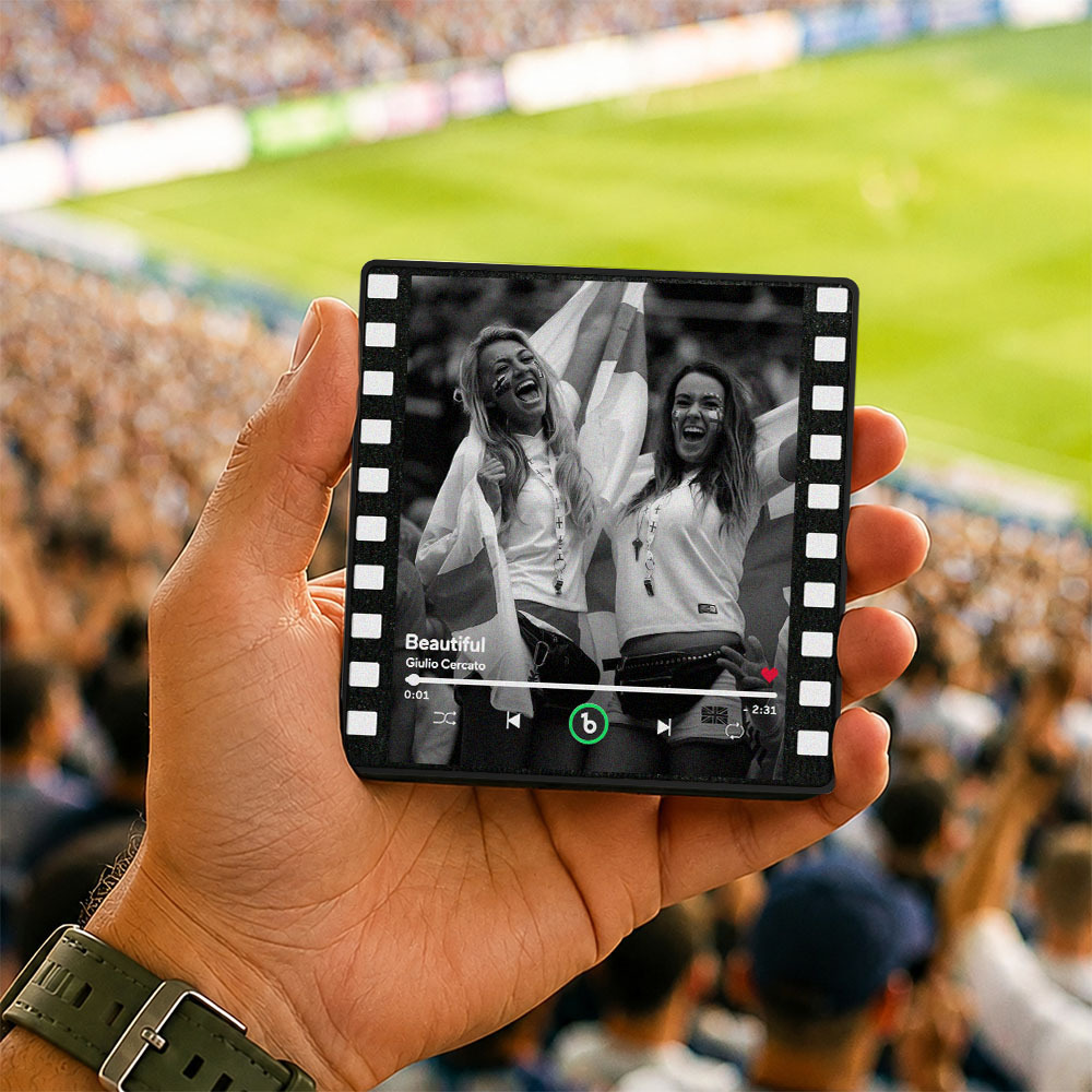 Global Football Festival Personalized Music Fridge Magnet Colorful Frame New 4.0 Upgrade Album Fridge Magnet Can Play Songs Gift for Couple Can Upload Your Music - Fridgebeatsca