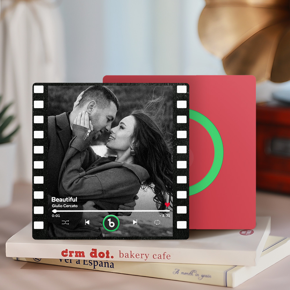 Custom Music Fridge Magnets Vintage Movie Colorful Frame Album Fridge Magnet Can Play Songs Gift for Couples - Fridgebeatsca