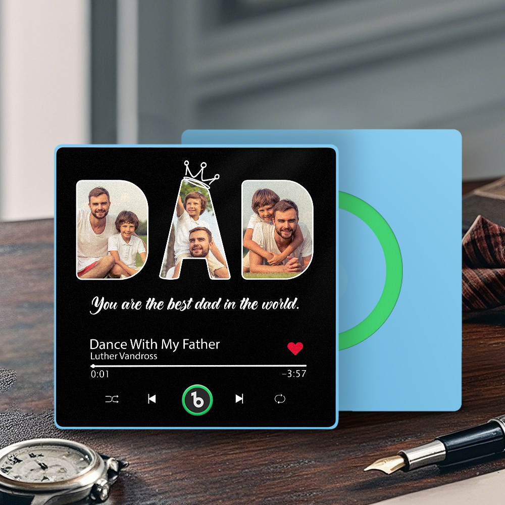 Custom Photo Music Fridge Magnet You Are The Best Dad In The World Father's Day Gift for Father - Fridgebeatsca
