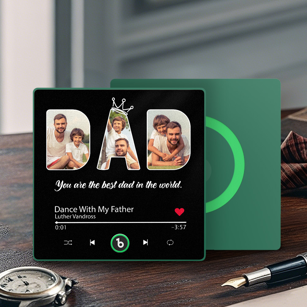 Custom Photo Music Fridge Magnet You Are The Best Dad In The World Father's Day Gift for Father - Fridgebeatsca