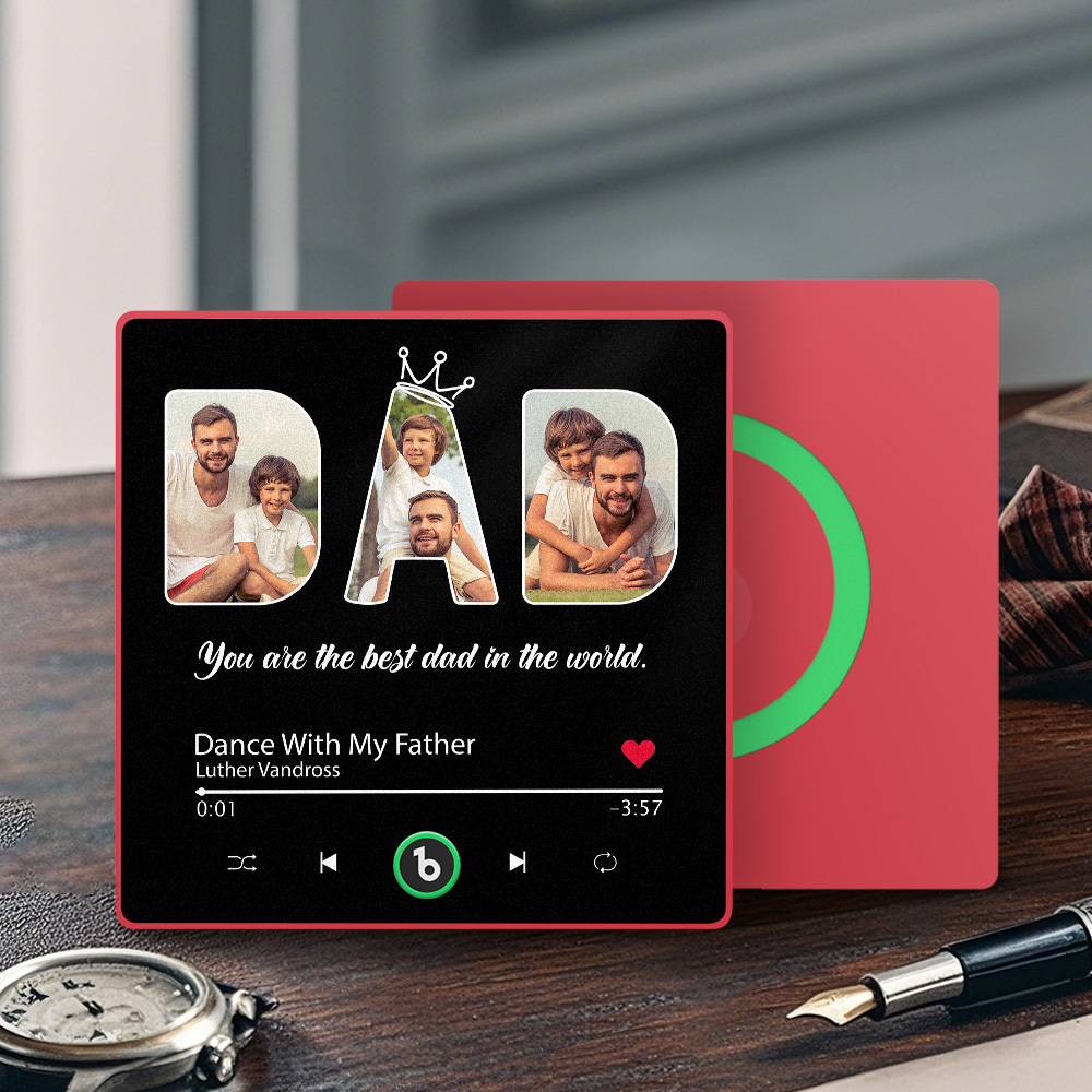 Custom Photo Music Fridge Magnet You Are The Best Dad In The World Father's Day Gift for Father - Fridgebeatsca