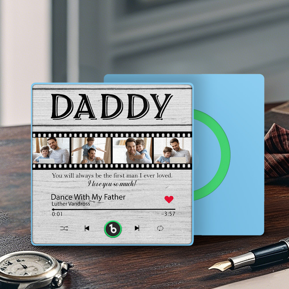 Custom Photo Film Roll Music Fridge Magnet Personalized Film Photo Fridge Magnet That Can Play Songs Father's Day Gift for Dad - Fridgebeatsca