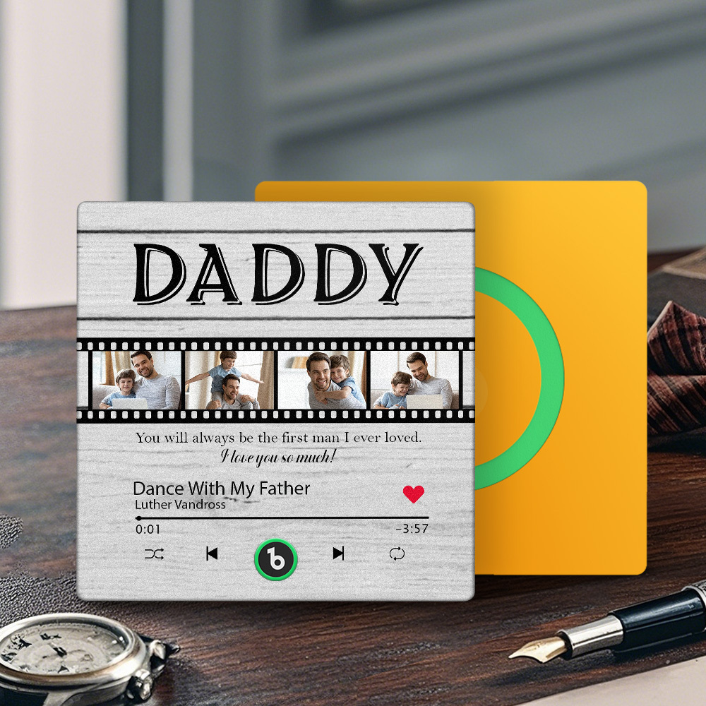 Custom Photo Film Roll Music Fridge Magnet Personalized Film Photo Fridge Magnet That Can Play Songs Father's Day Gift for Dad - Fridgebeatsca