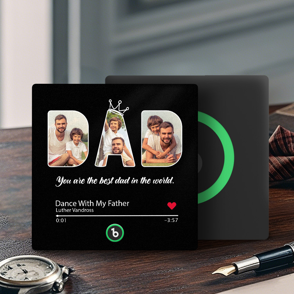 Custom Photo Music Fridge Magnet You Are The Best Dad In The World Father's Day Gift for Father - Fridgebeatsca
