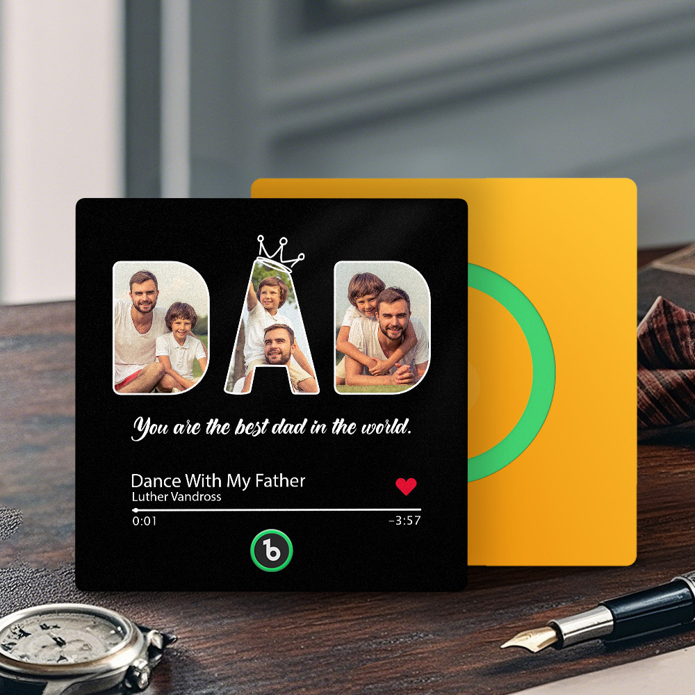 Custom Photo Music Fridge Magnet You Are The Best Dad In The World Father's Day Gift for Father - Fridgebeatsca